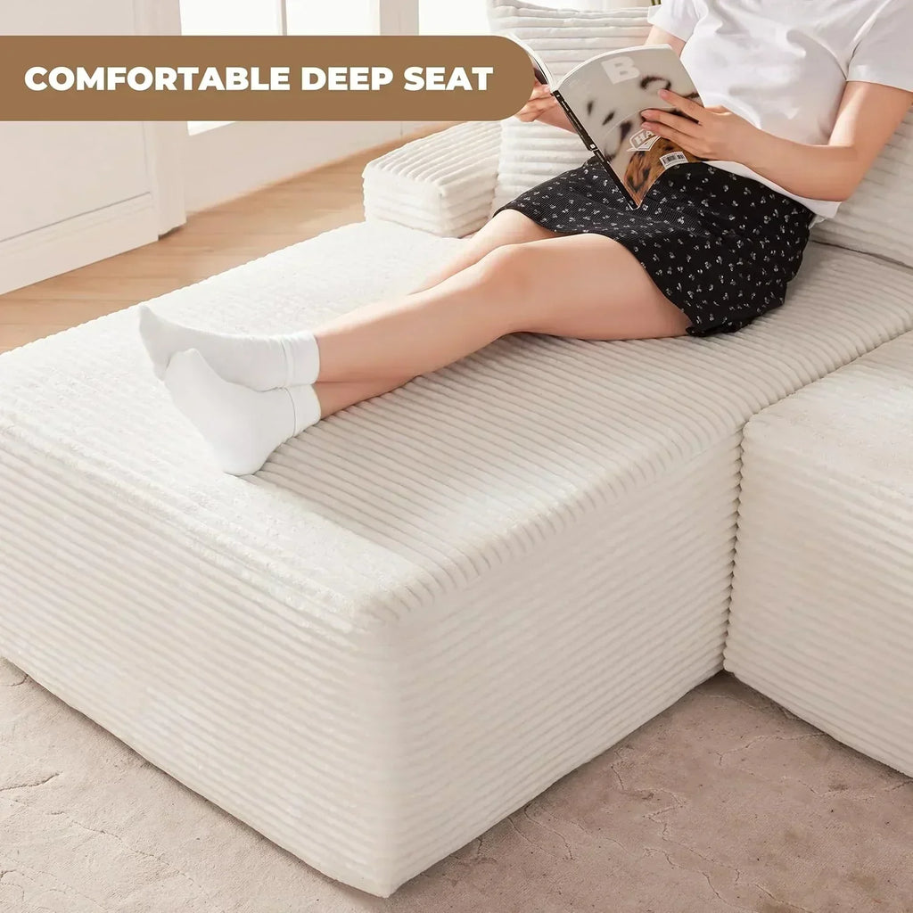 110-inch cloud sofa boneless sofa in the living room modular sofa with deep seats