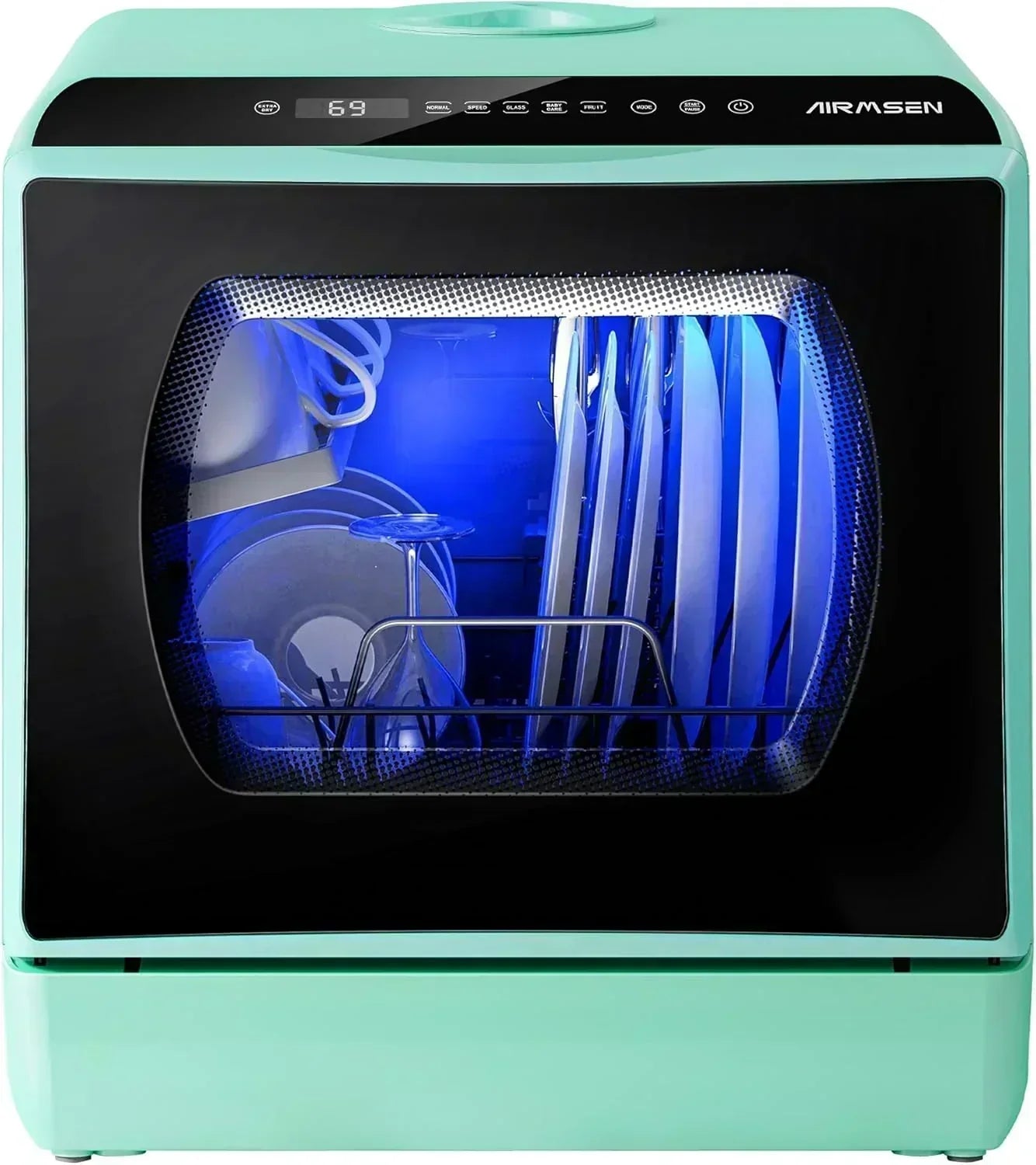 AIRMSEN portable tabletop dishwasher 5 washing programs mini dishwasher