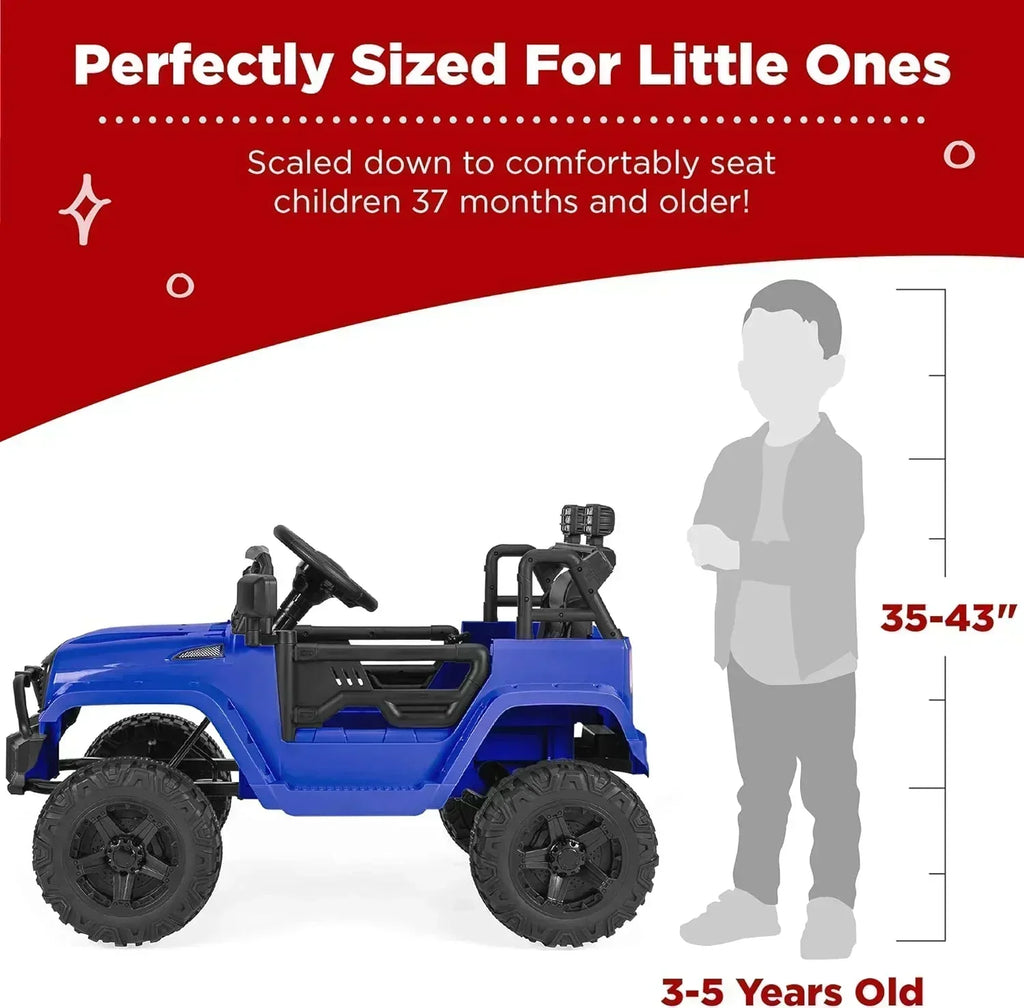 Best Choice Products 12V Kids Ride-On Truck Car with Spring Suspension and LED Lights