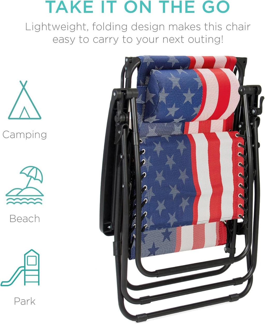 Best Choice Products Folding Zero Gravity Recliner Patio Lounge Chair Adjustable Canopy Shade